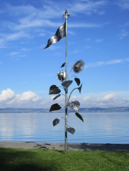 Sunflower stainless steel artwork